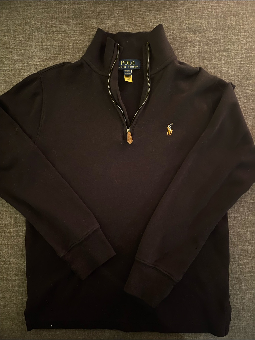 Polo by Ralph Lauren Boys Black Quarter-Zip Sweater